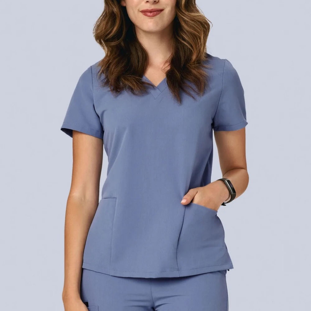 Mandala Periwinkle 6 pocket scrub top